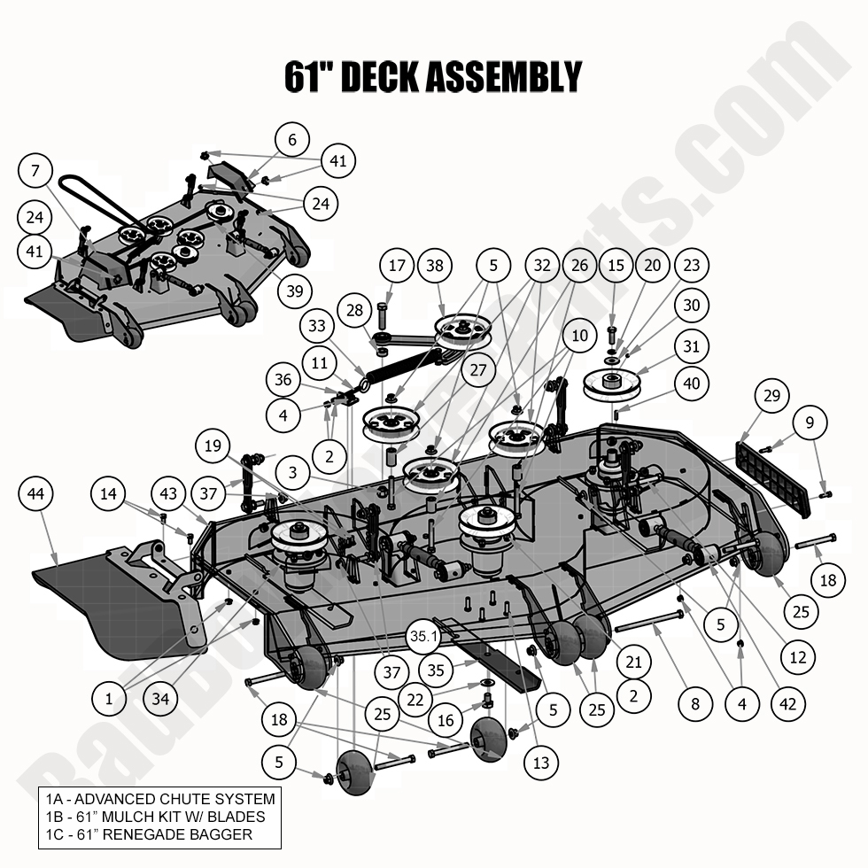 2020 Renegade - Diesel - 61" Deck Assembly